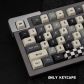 Black & White Grid 104+29 XDA profile Keycap Set PBT DYE Sublimation for Mechanical Gaming Keyboard Cherry MX